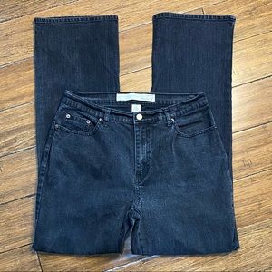 Women's Size 14 Tall Venezia Bootcut High Rise Black Denim Jeans